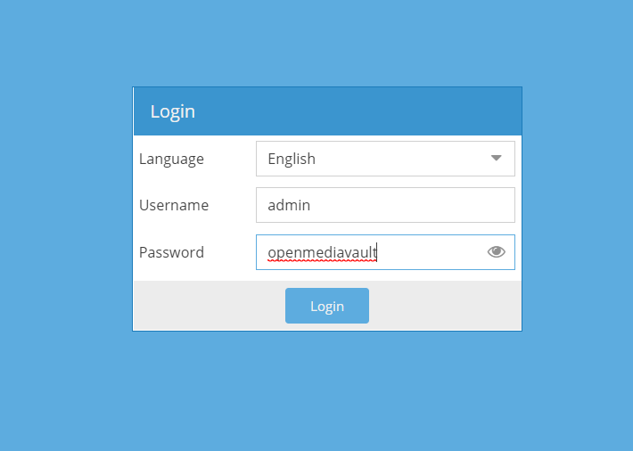 OMV GUI login