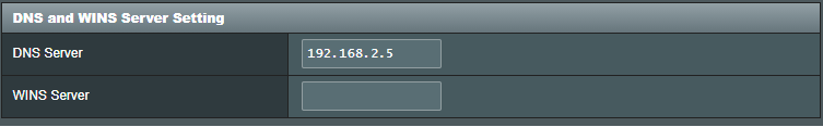 Asus router DNS settings