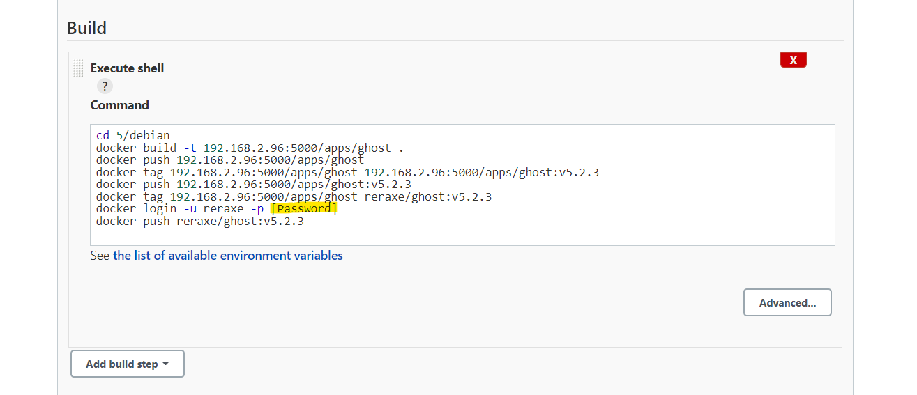 Jenkins build shell execute
