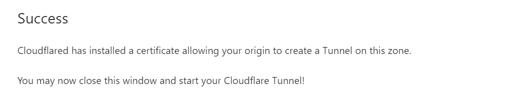 Successful authorization