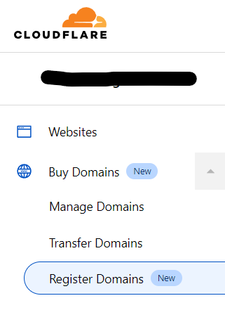 Register a domain in Cloudflare