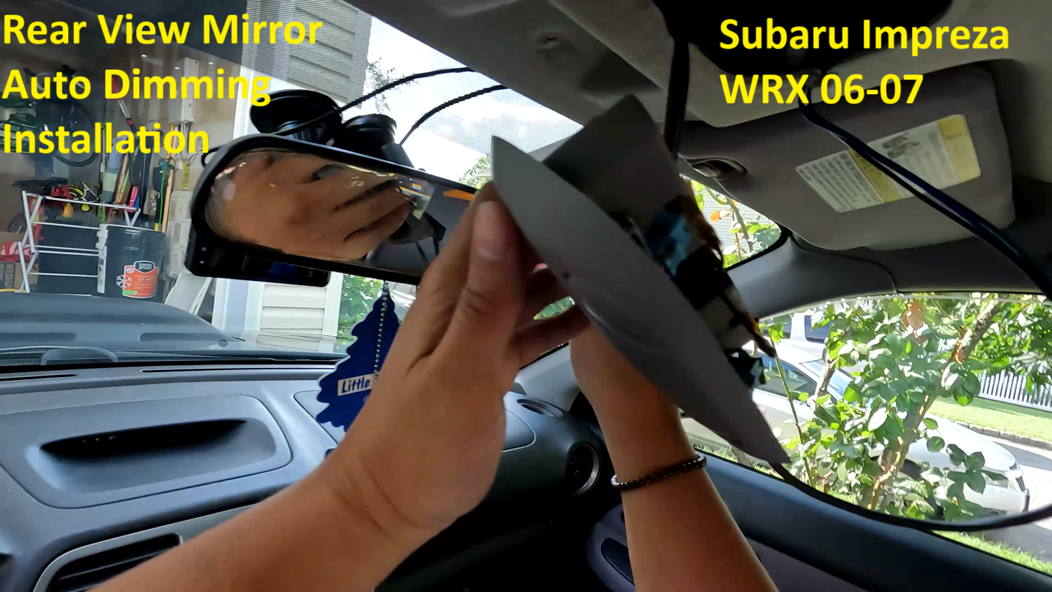 Rear View Mirror / Auto Dimming: How to install In Subaru Impreza WRX 2006 2007